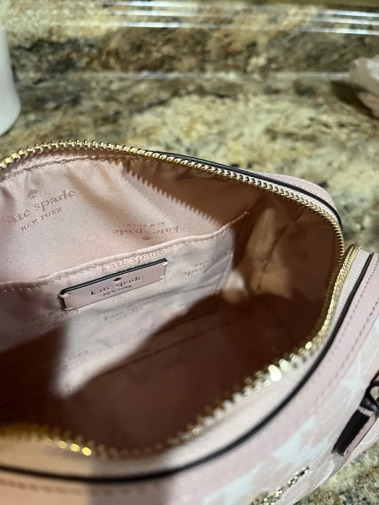 Kate Spade NWOT Spade Flower Small Dolly Duffle In Rose Smoke Multi - Picture 10 of 10